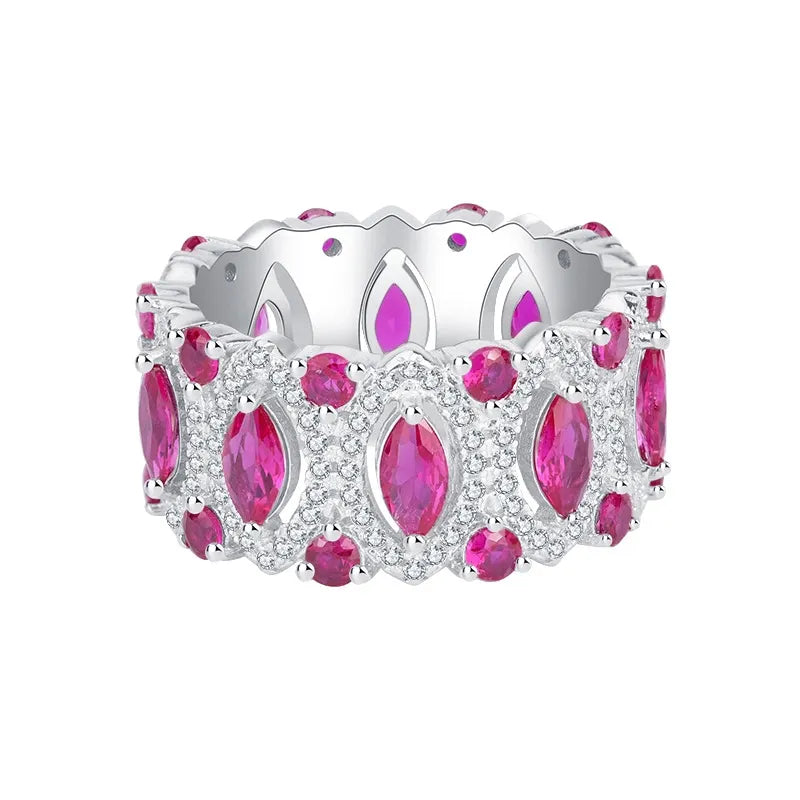 Marquise Engagement Ring 3*6 925 Silver High Carbon Diamond