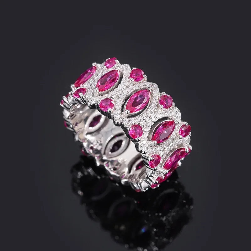 Marquise Engagement Ring 3*6 925 Silver High Carbon Diamond