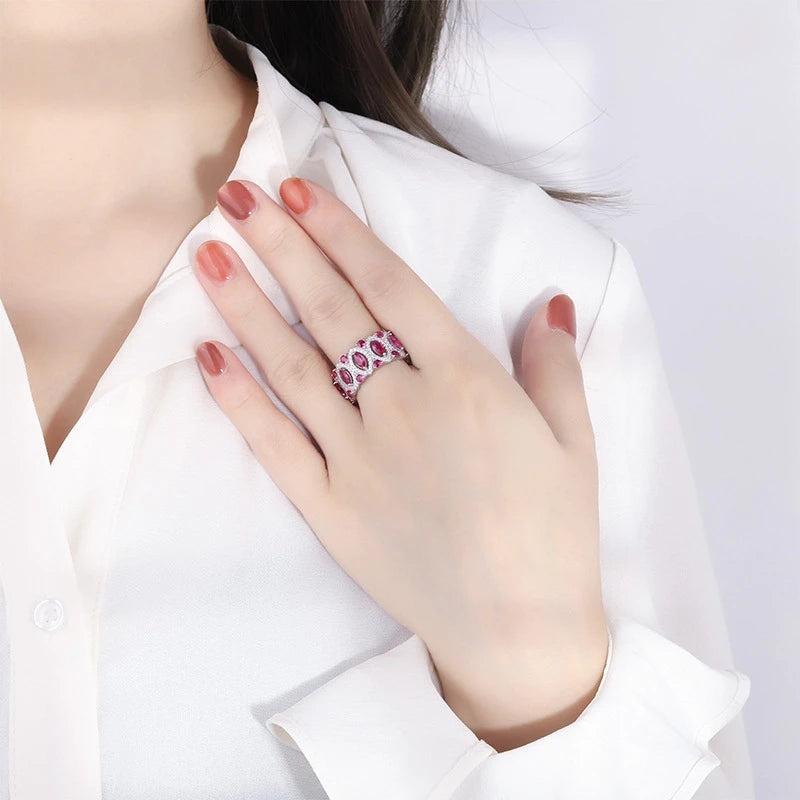 Marquise Engagement Ring 3*6 925 Silver High Carbon Diamond