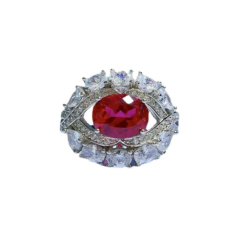 Oval Engagement Ring 7*9 925 Silver High Carbon Diamond