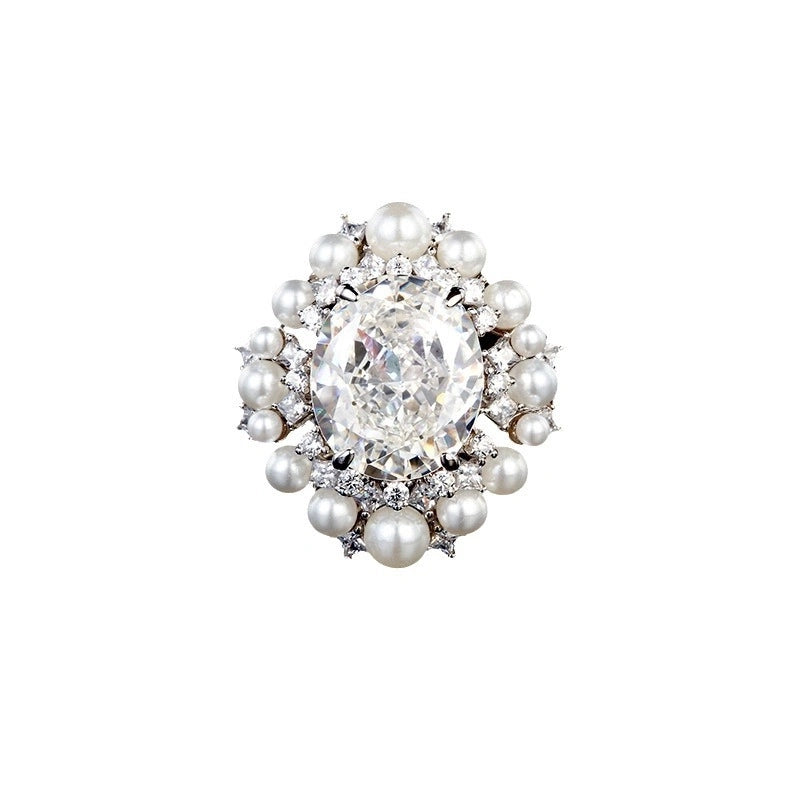 Oval Engagement Ring 11.5ct 10*12 925 Silver High Carbon Diamond