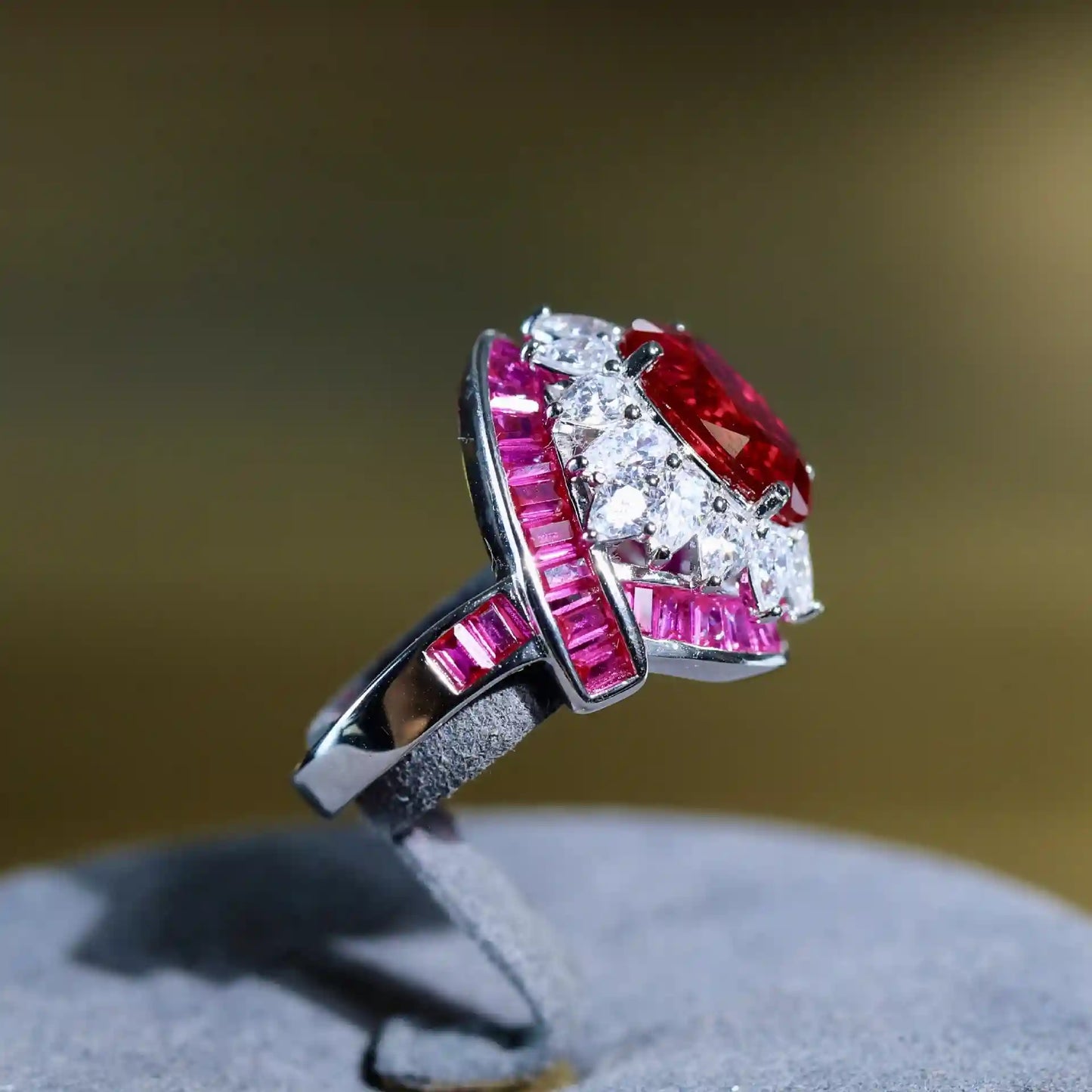 Oval Engagement Ring 13*10 925 Silver High Carbon Diamond