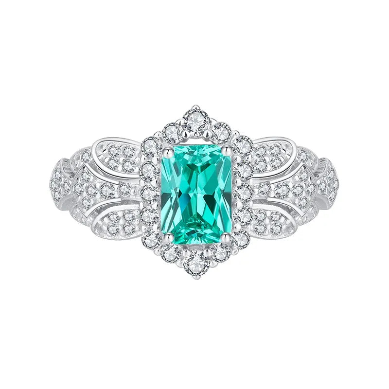 Radiant Engagement Ring 3ct 5*7 925 Silver High Carbon Diamond