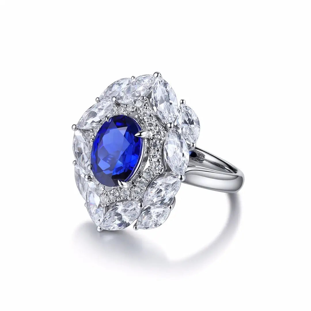 Oval Engagement Ring 8*10 925 Silver Moissanite