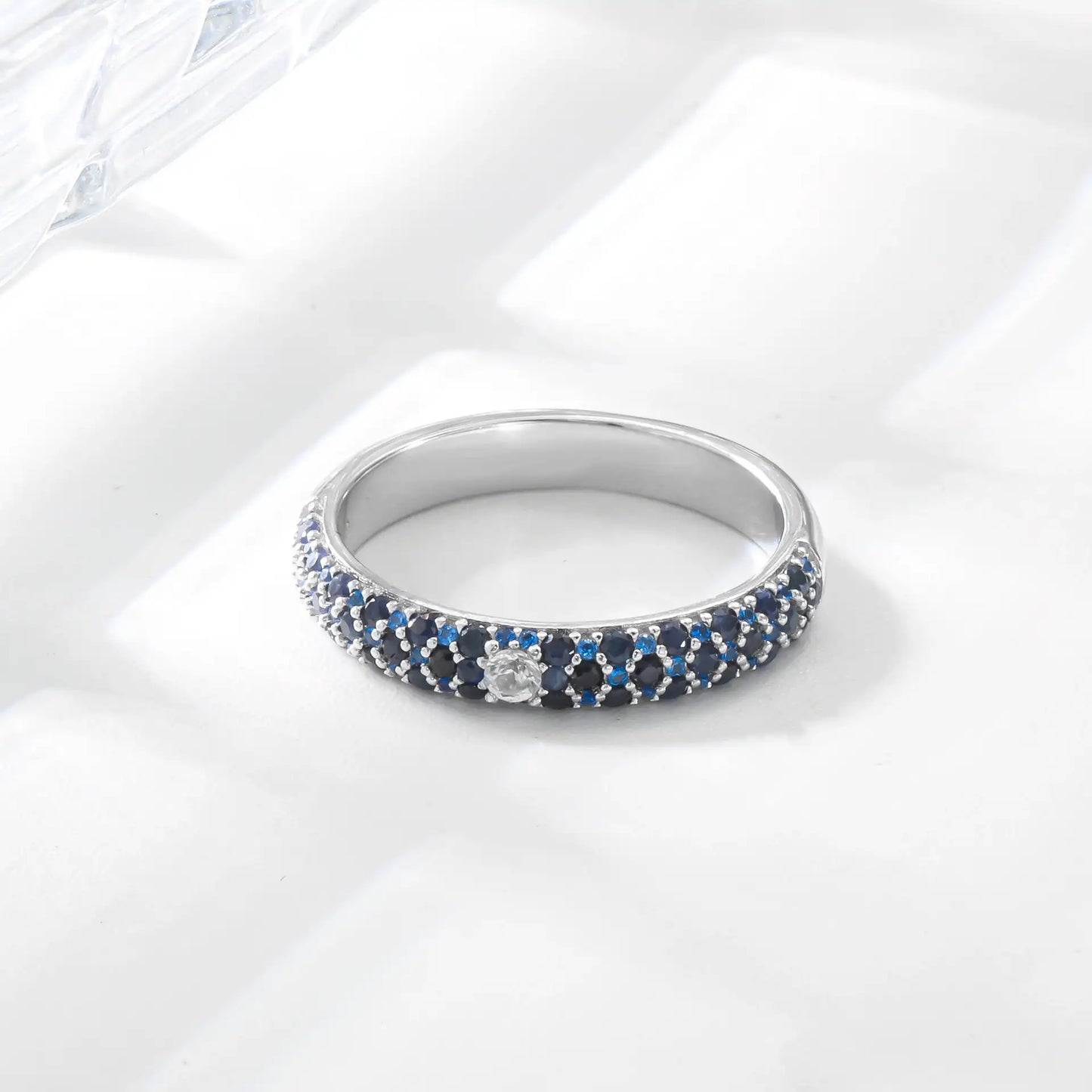 Round Engagement Ring 0.3ct 1.3mm 925 Silver Cultivated Gems