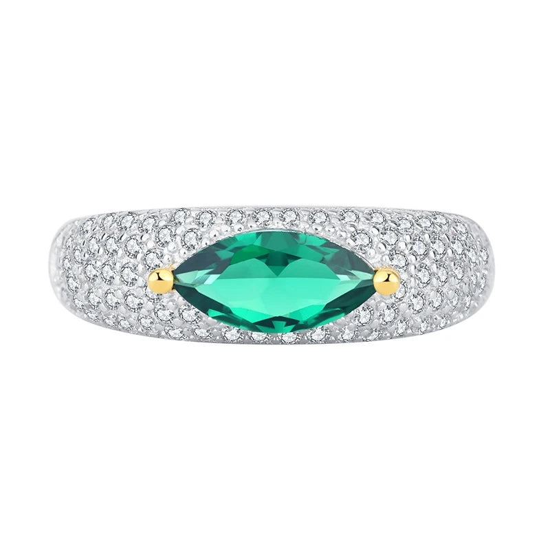 Marquise Engagement Ring 5*10 925 Silver High Carbon Diamond