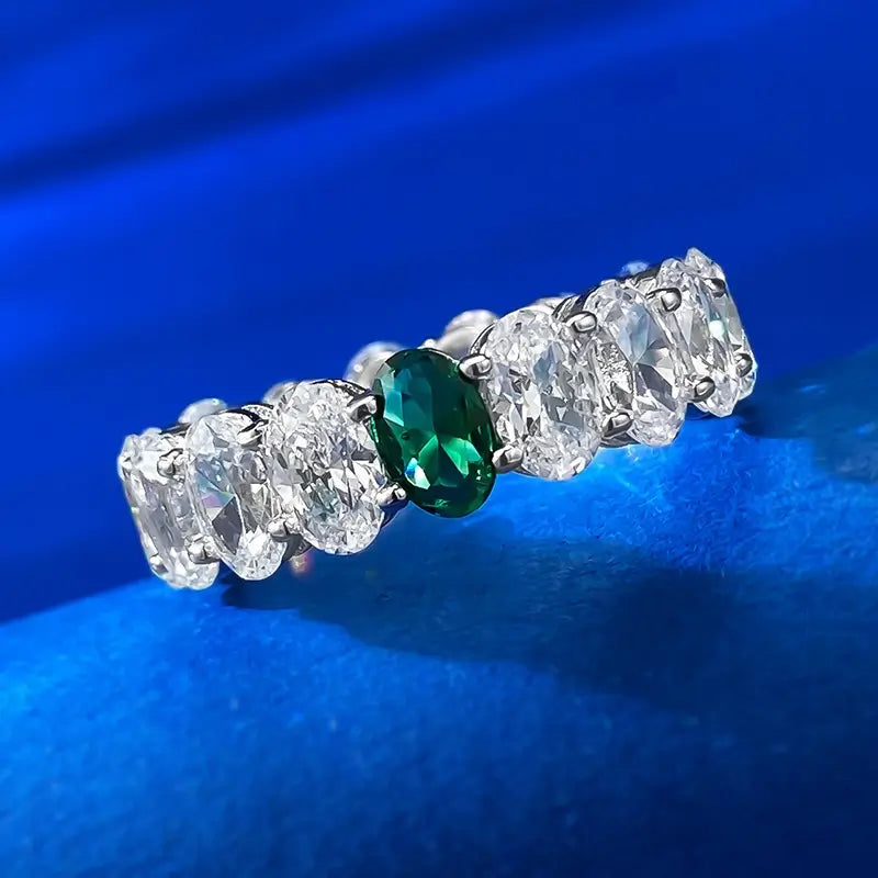 Oval Engagement Ring 4*6 925 Silver Zircon