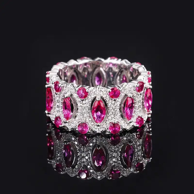 Marquise Engagement Ring 3*6 925 Silver High Carbon Diamond