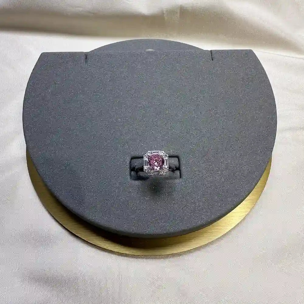 Round Engagement Ring 7mm 925 Silver 5A Zircon