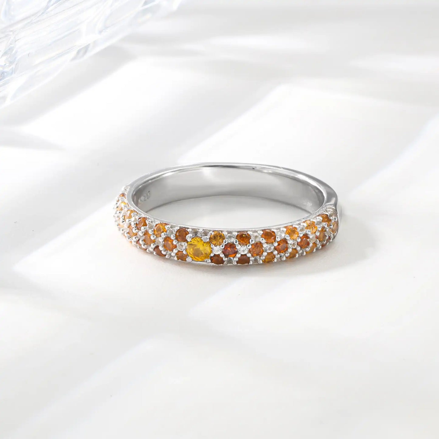 Round Engagement Ring 0.3ct 1.3mm 925 Silver Cultivated Gems