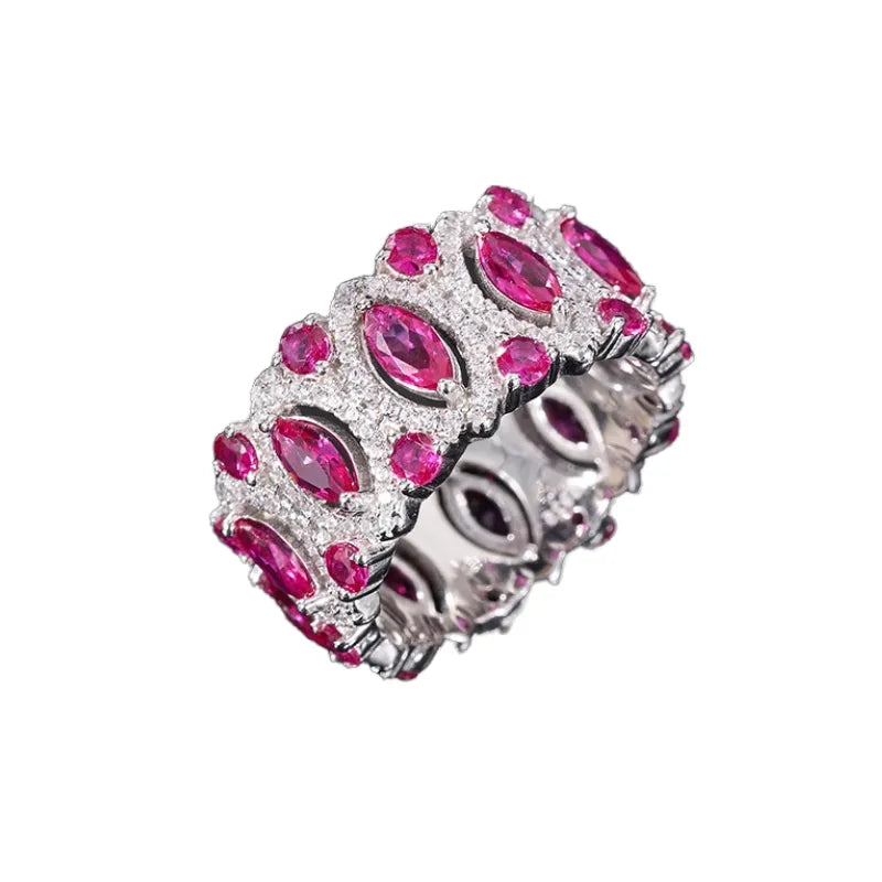 Marquise Engagement Ring 3*6 925 Silver High Carbon Diamond