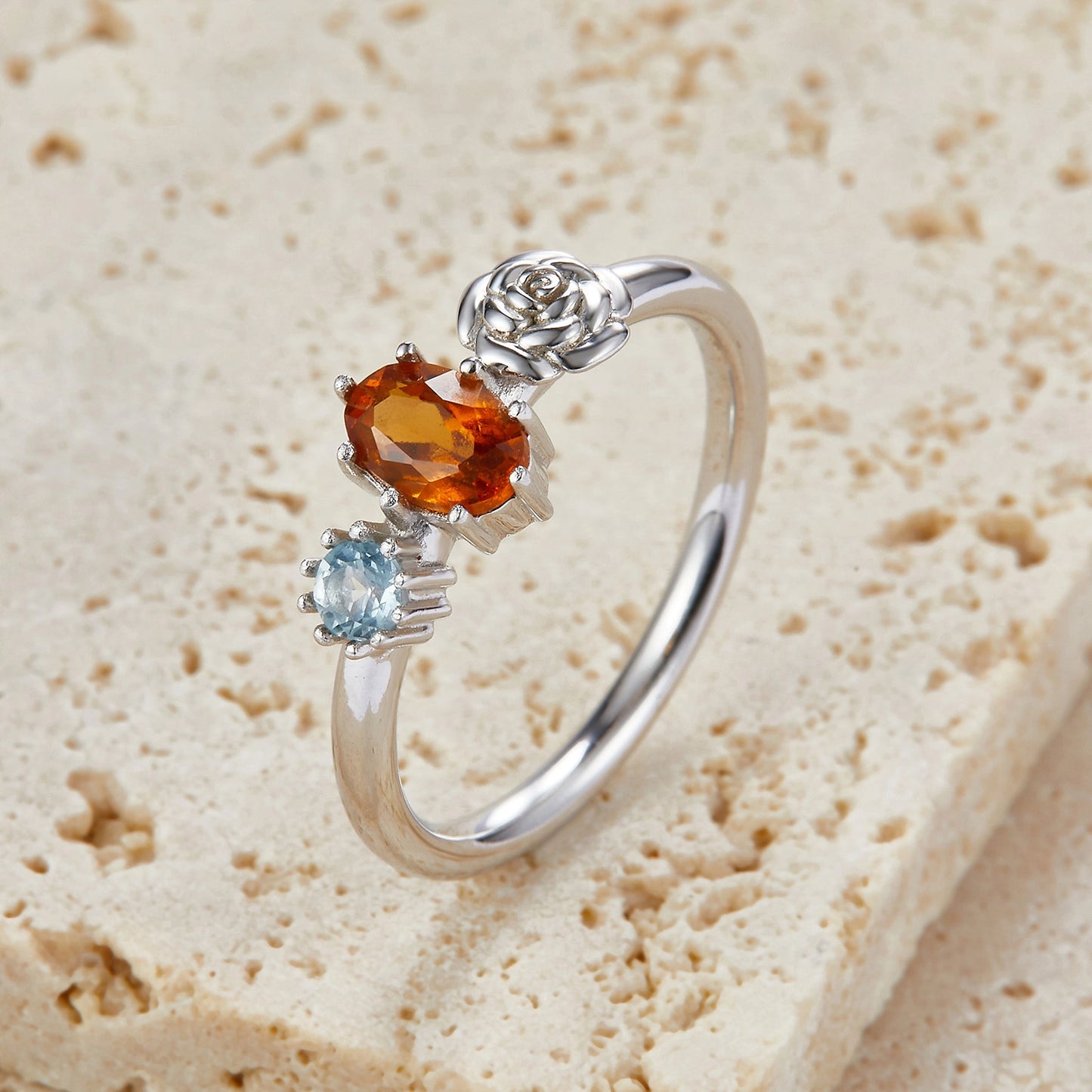 Oval Cut Engagement Ring 1ct 7*5 925 Silver High Carbon Diamond