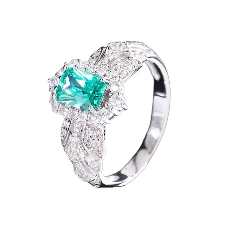 Radiant Engagement Ring 3ct 5*7 925 Silver High Carbon Diamond