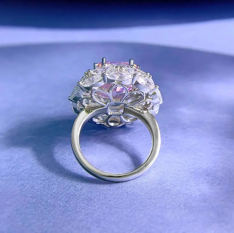 Radiant Engagement Ring 10*12 925 Silver High Carbon Diamond