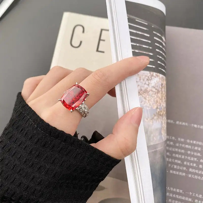 Cushion Engagement Ring 12*16 925 Silver High Carbon Diamond