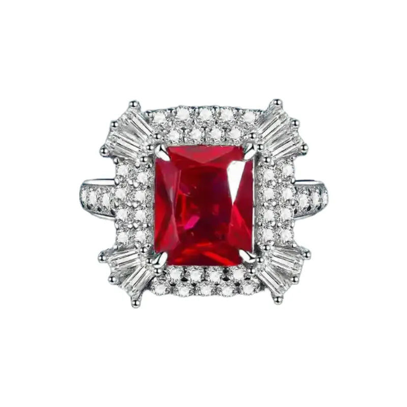 Radiant Engagement Ring 5ct 8*10 925 Silver High Carbon Diamond