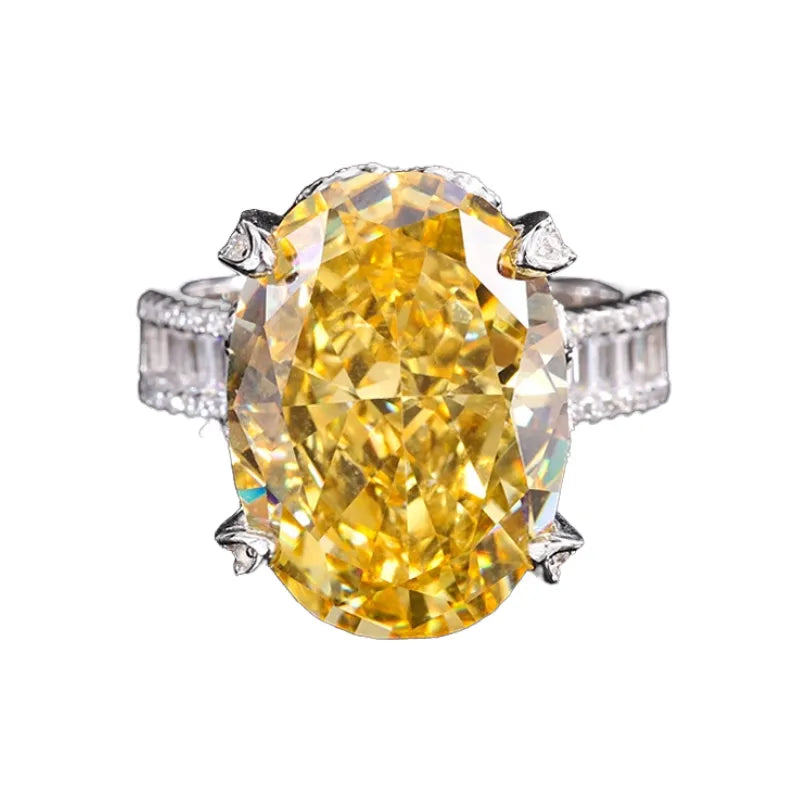 Oval Engagement Ring 13*18 925 Silver High Carbon Diamond