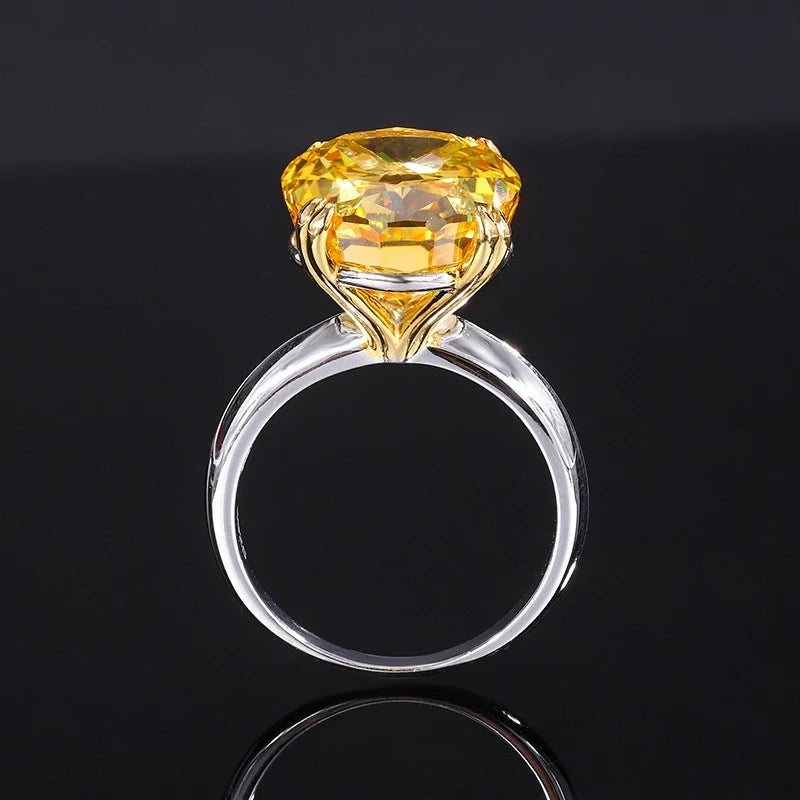 Oval Engagement Ring 13*18 925 Silver High Carbon Diamond