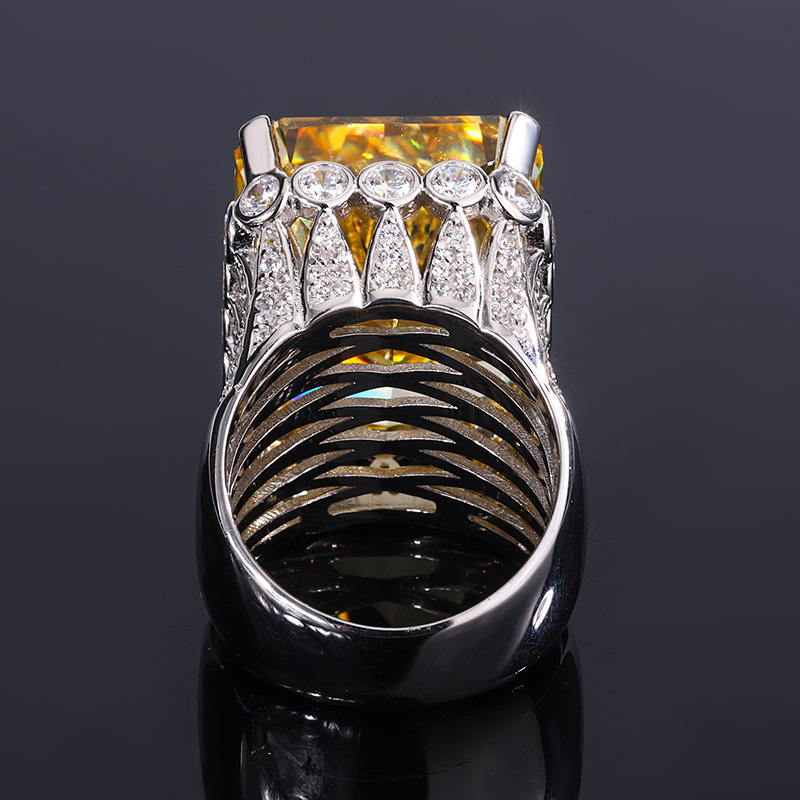 Radiant Engagement Ring 80ct 18*23 925 Silver High Carbon Diamond