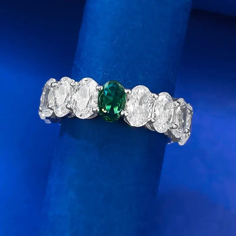 Oval Engagement Ring 4*6 925 Silver Zircon