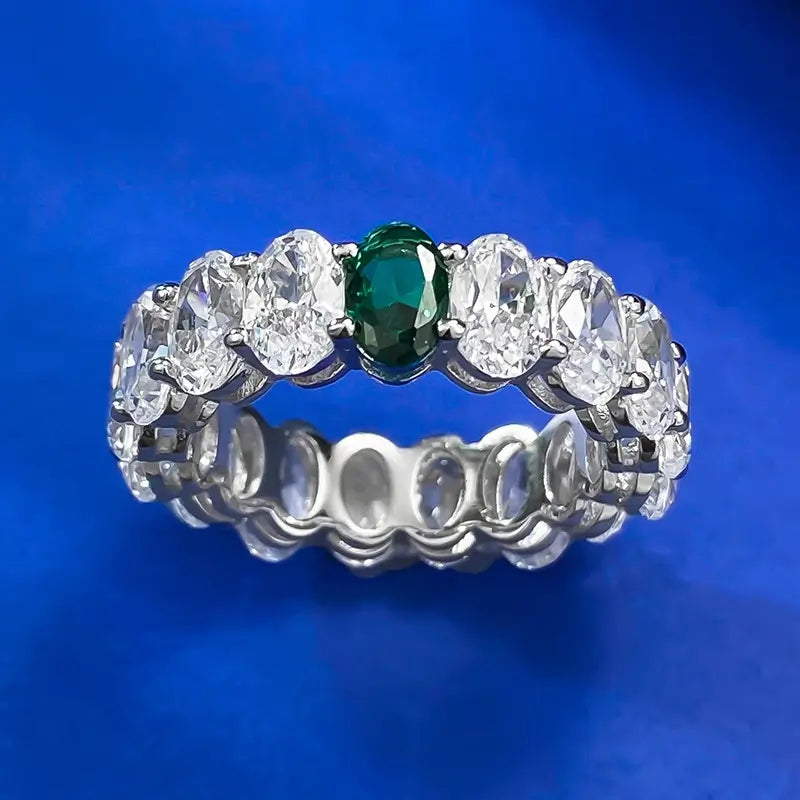 Oval Engagement Ring 4*6 925 Silver Zircon