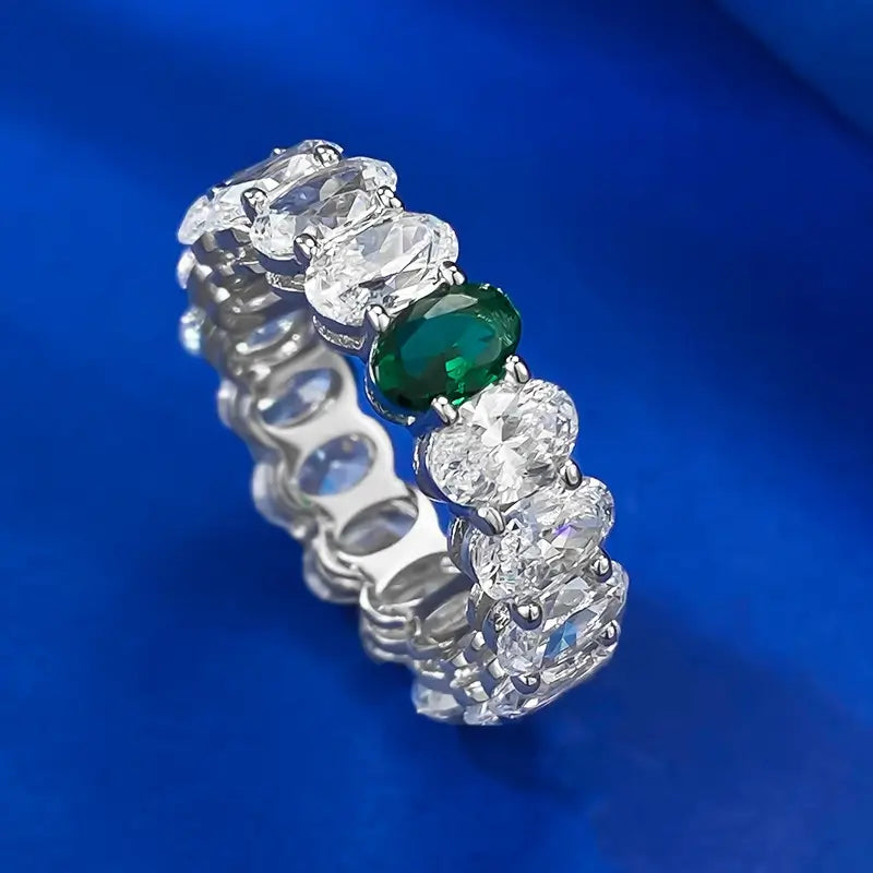 Oval Engagement Ring 4*6 925 Silver Zircon