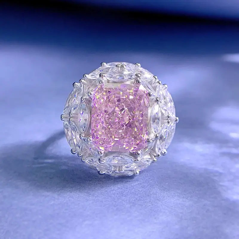 Radiant Engagement Ring 10*12 925 Silver High Carbon Diamond