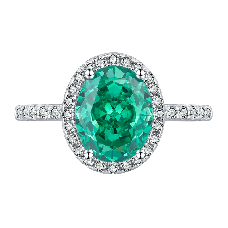 Oval Engagement Ring 8*10 925 Silver High Carbon Diamond