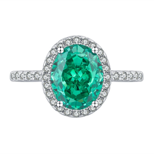 Oval Engagement Ring 8*10 925 Silver High Carbon Diamond