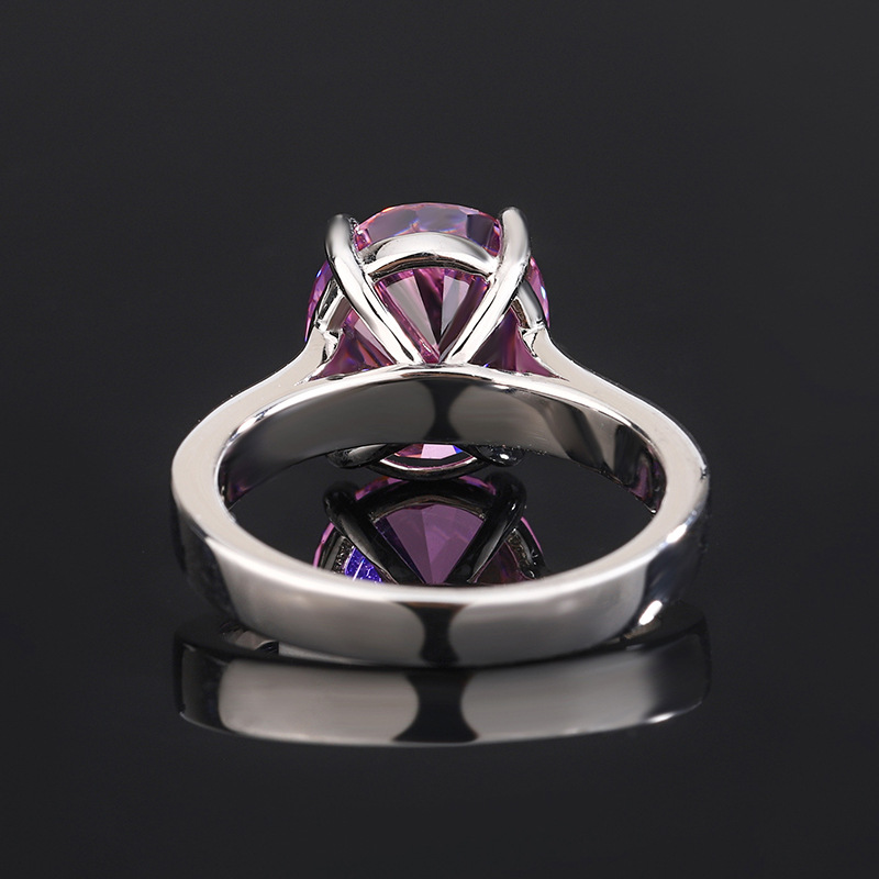 Oval Engagement Ring 10*11 925 Silver High Carbon Diamond