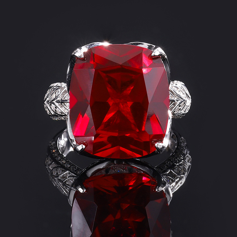 Cushion Engagement Ring 14*16 925 Silver High Carbon Diamond