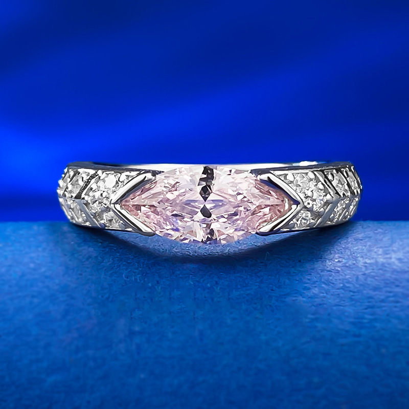 Marquise Engagement Ring 5*10 925 Silver Zircon