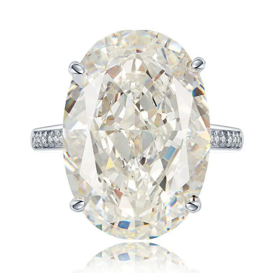 Oval Engagement Ring 14*20 925 Silver High Carbon Diamond