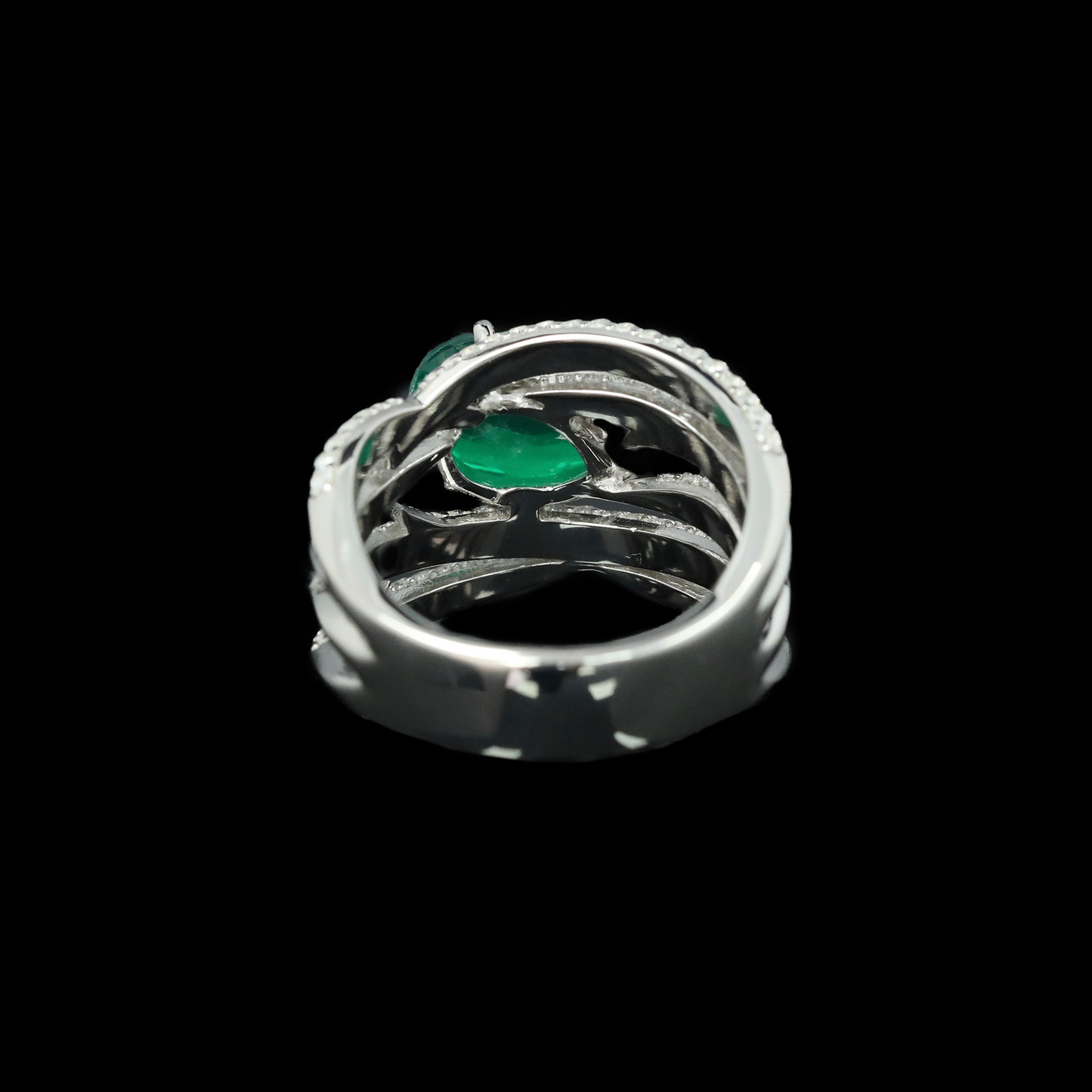 Pear Engagement Ring 925 Silver High Carbon Diamond