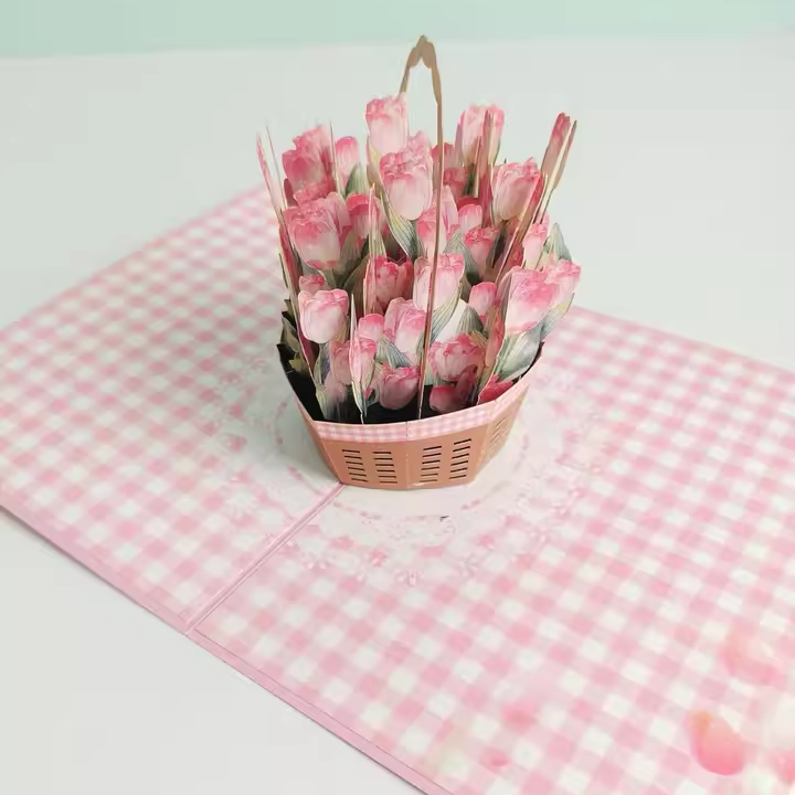 Jewelryay Exclusive | Customizable 3D NFC Greeting Card Flower Basket