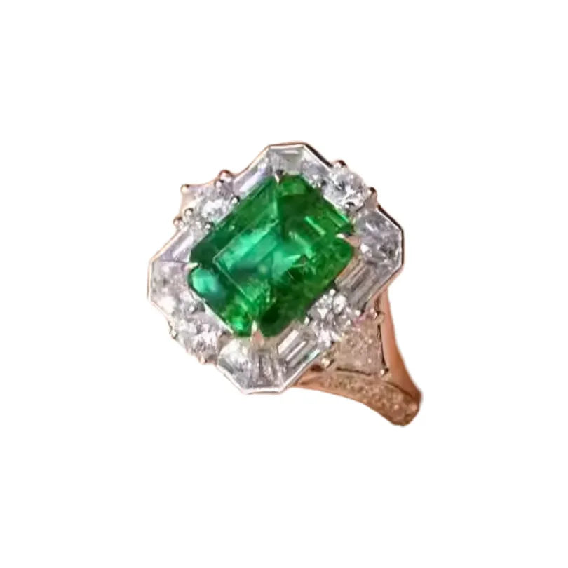 Engagement Ring 1.86ct Panjshir Natural Emerald Ring