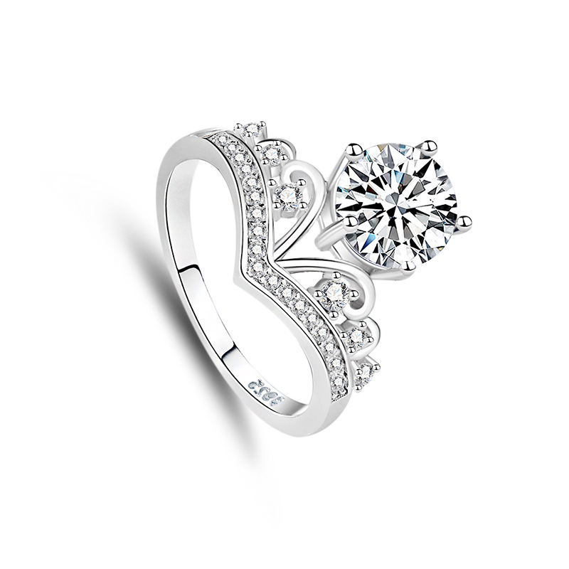 Round Engagement Ring 2ct 8.0mm 925 Silver Moissanite