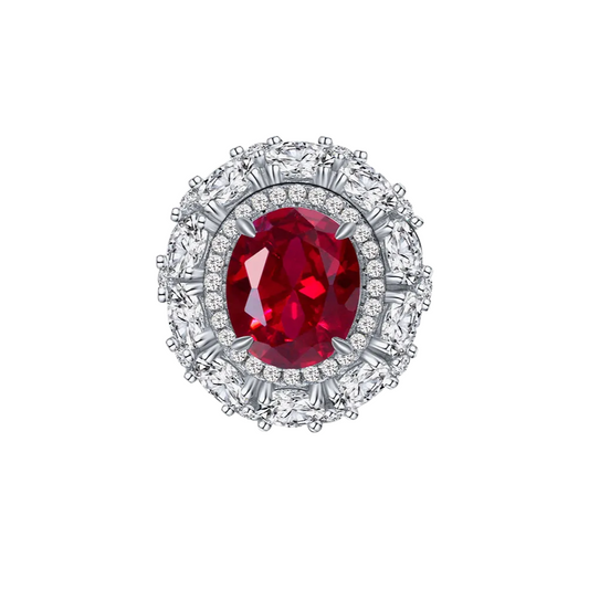 Oval Engagement Ring 8ct 10*12 925 Silver High Carbon Diamond