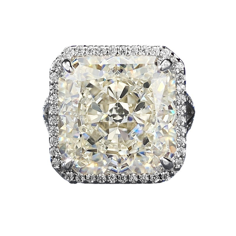 Princess Engagement Ring 13*13 925 Silver High carbon diamond