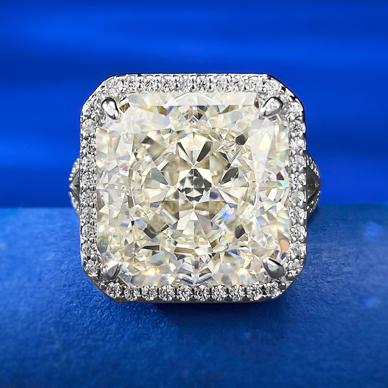 Princess Engagement Ring 13*13 925 Silver High carbon diamond