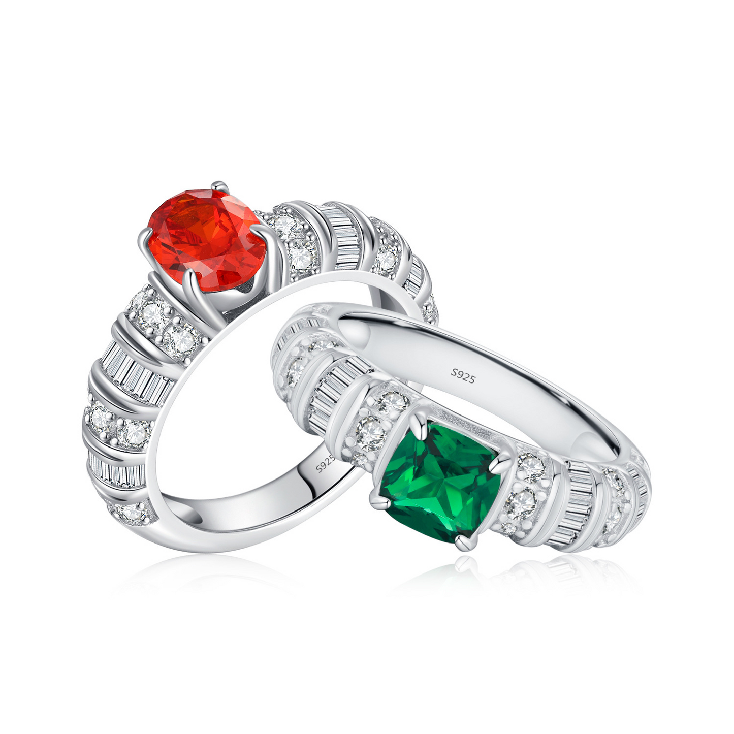 Oval Cushion Engagement Ring 925 Silver Zircon