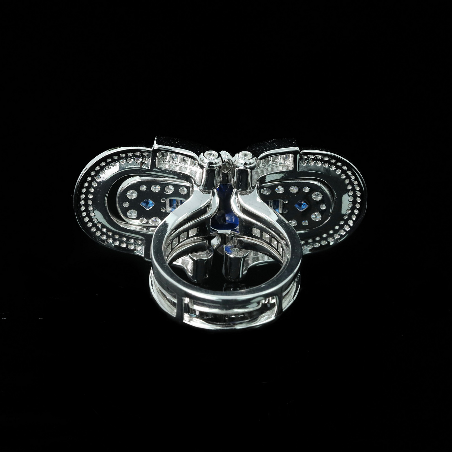 Cushion Engagement Ring 925 Silver High Carbon Diamond