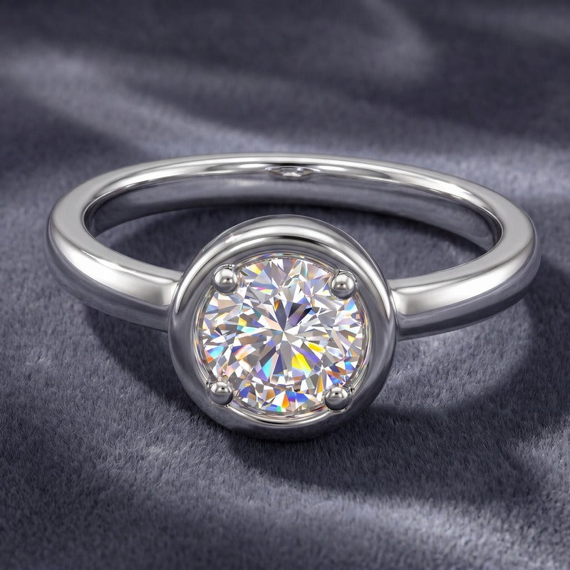 1 Carat HPHT Lab Grown Diamond Ring in S925 Sterling Silver