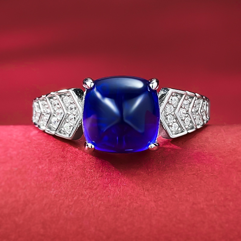 Sugar Tower Engagement Ring 8*8 925 Silver High Carbon Diamond