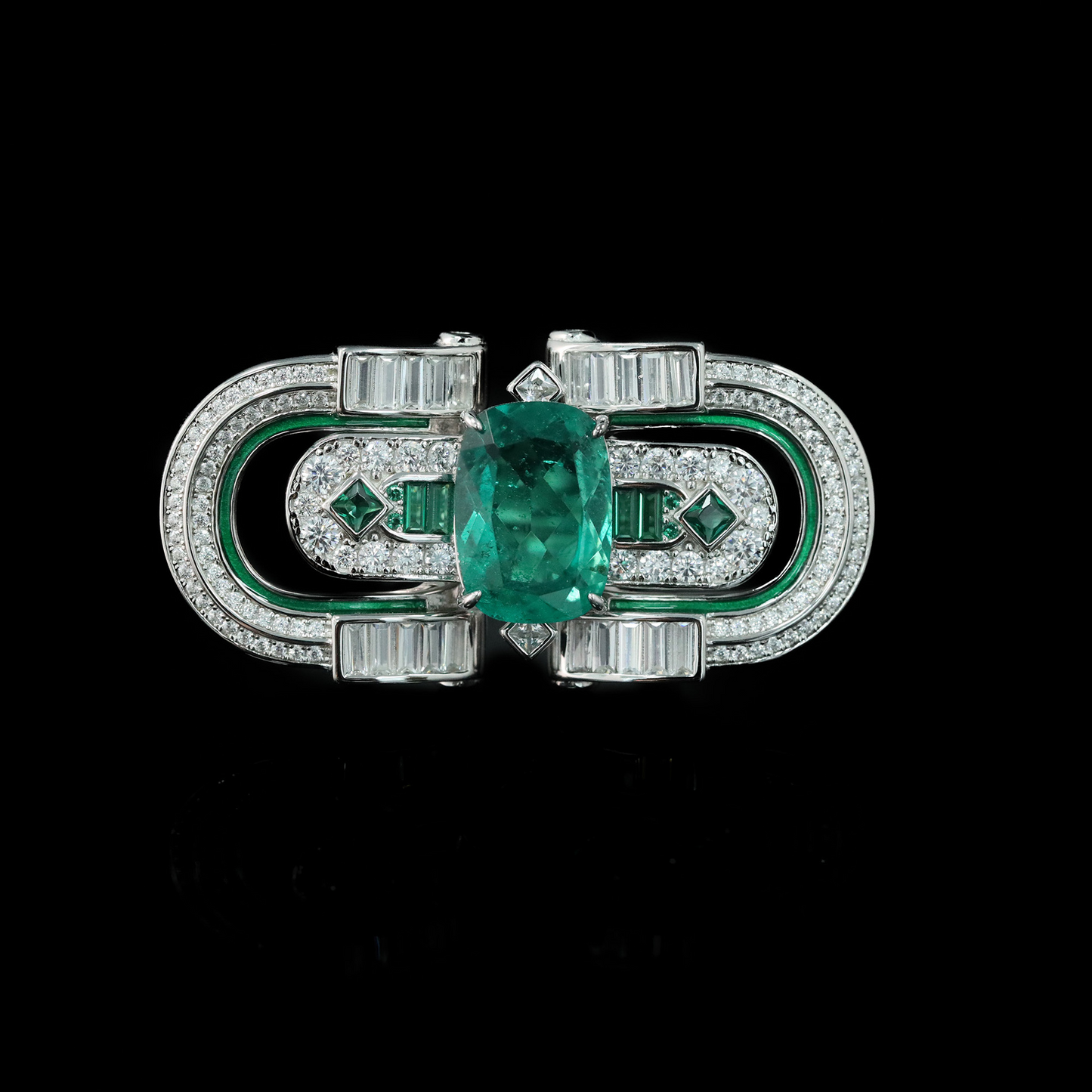 Cushion Engagement Ring 925 Silver High Carbon Diamond
