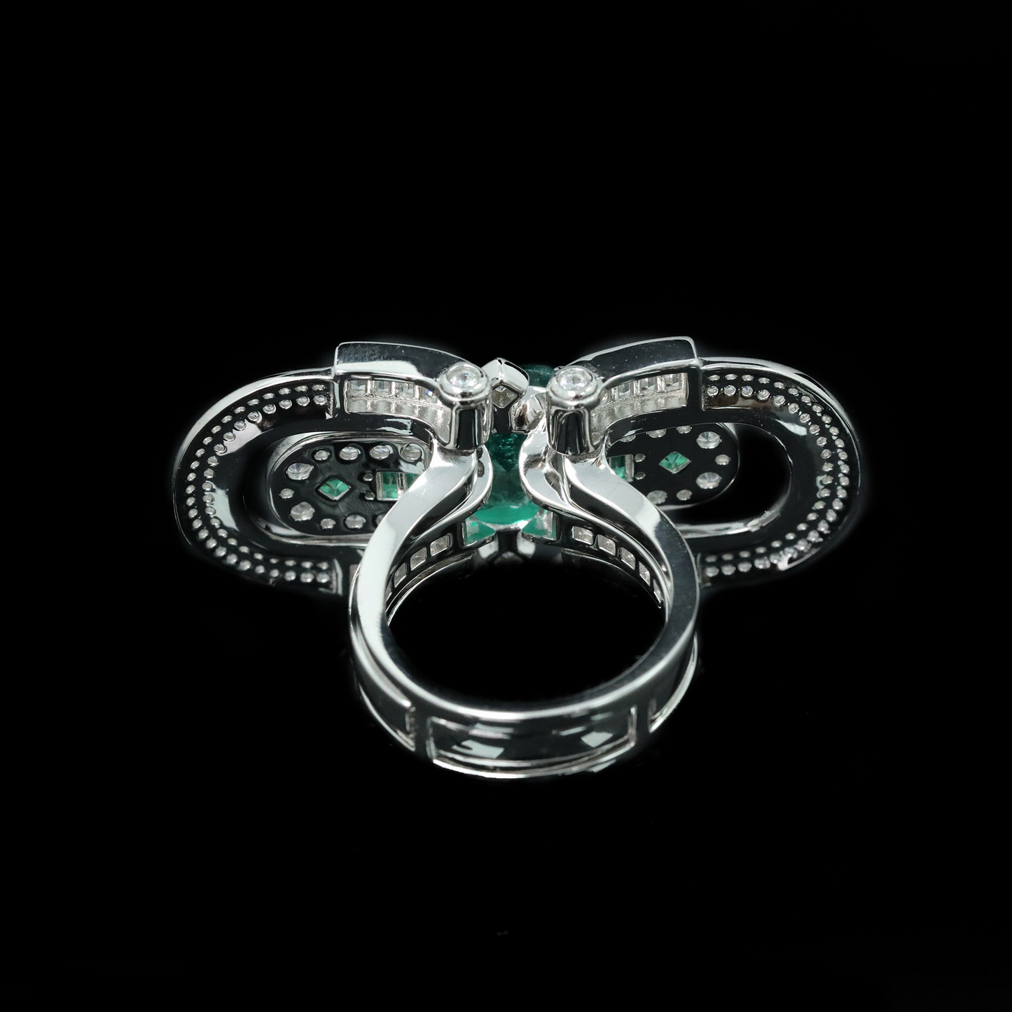 Cushion Engagement Ring 925 Silver High Carbon Diamond