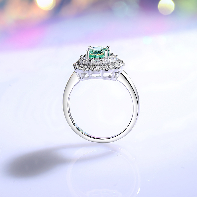 Oval Engagement Ring 1.5ct 6*8 925 Silver Zircon