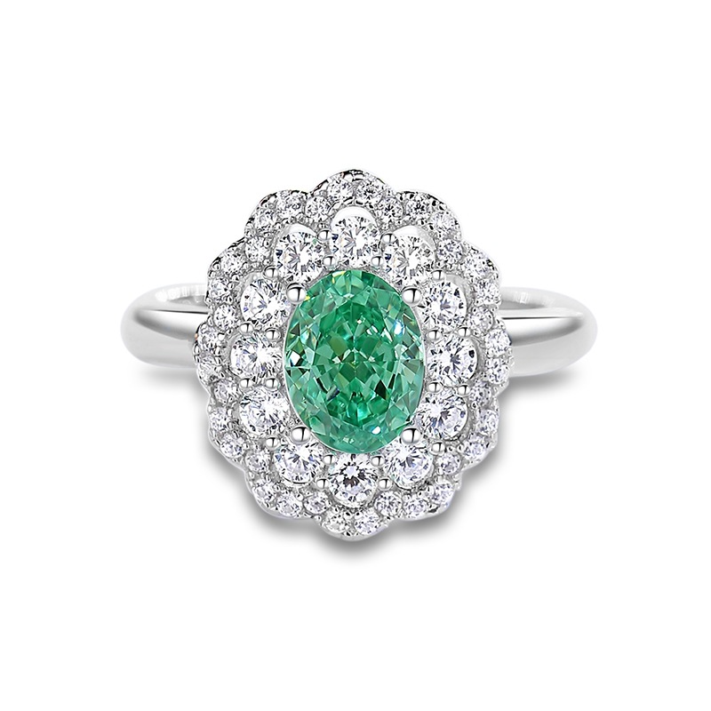 Oval Engagement Ring 1.5ct 6*8 925 Silver Zircon