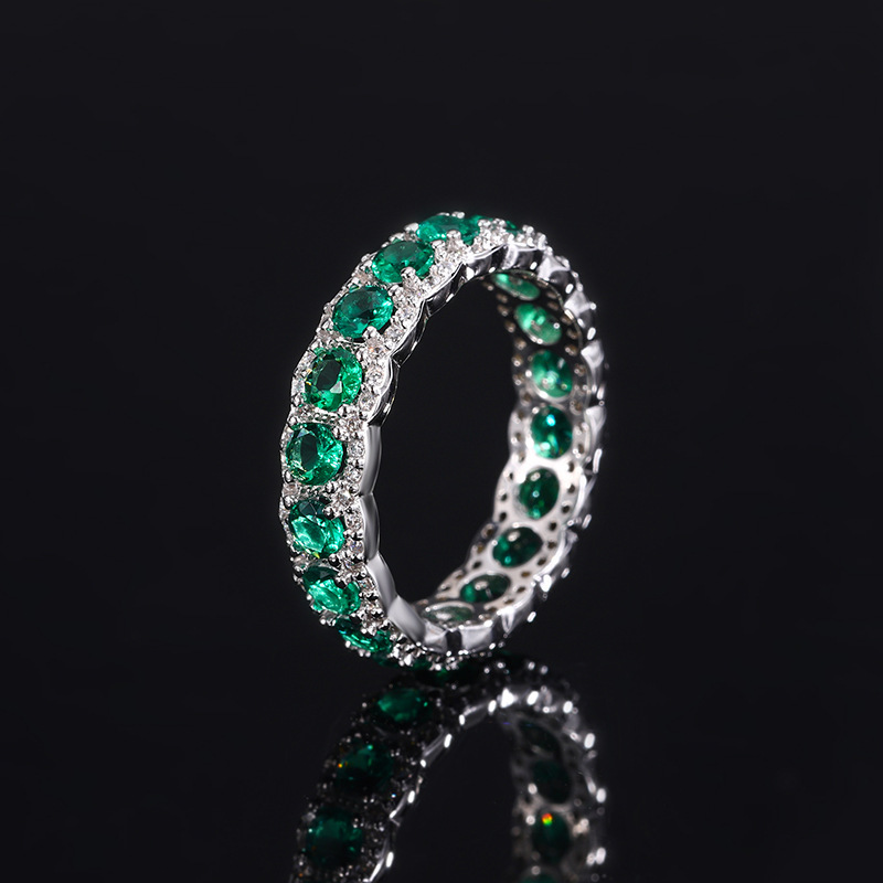 Round Engagement Ring 3*3 925 Silver Zircon