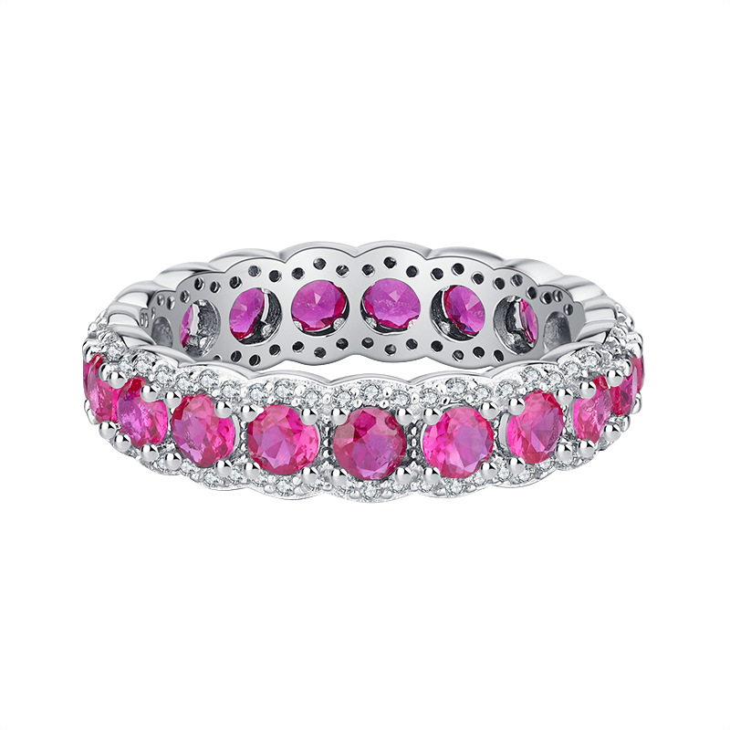 Round Engagement Ring 3*3 925 Silver Zircon